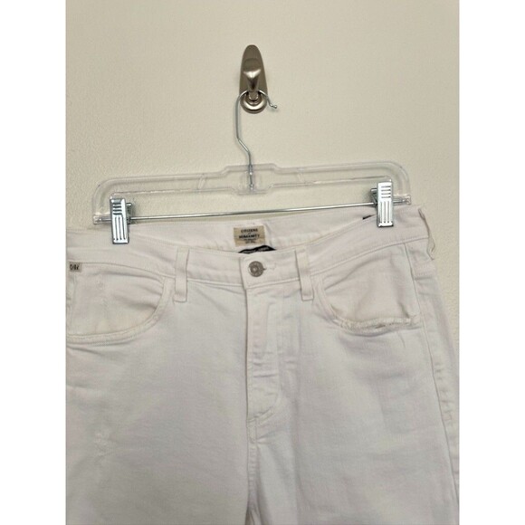 Citizens of Humanity Drew Crop Flare White Jeans Distressed Americana Women's 27 - Picture 3 of 13